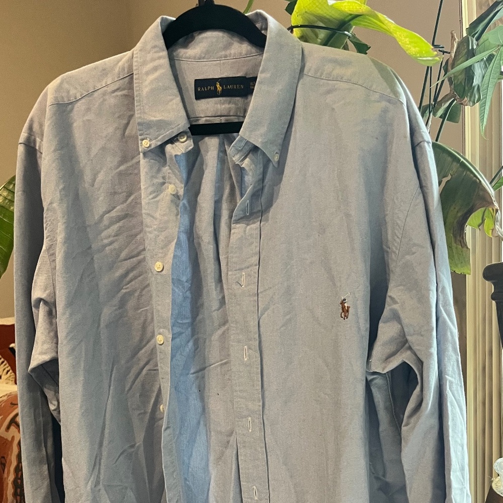 Denim Ralph Lauren XLT Button Down Long-Sleeve Shirt